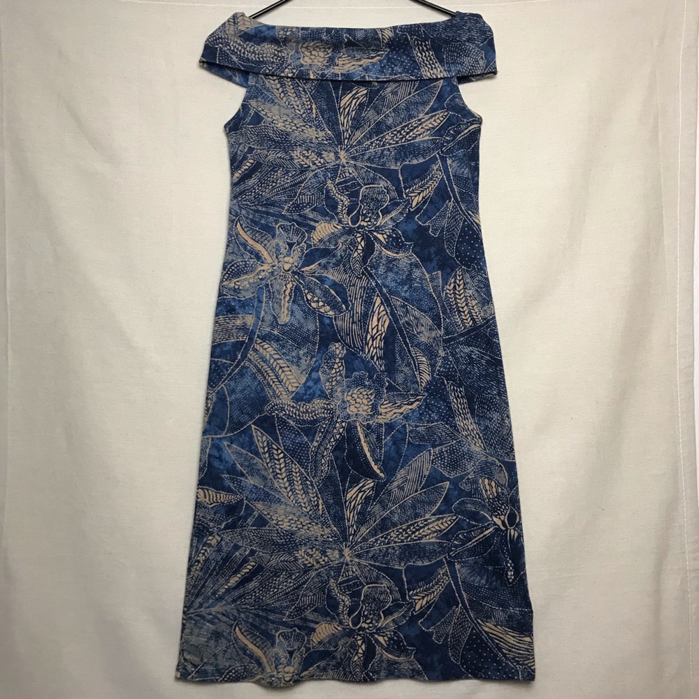 Lauren RL Blue Off The Shoulder Dress Size Large